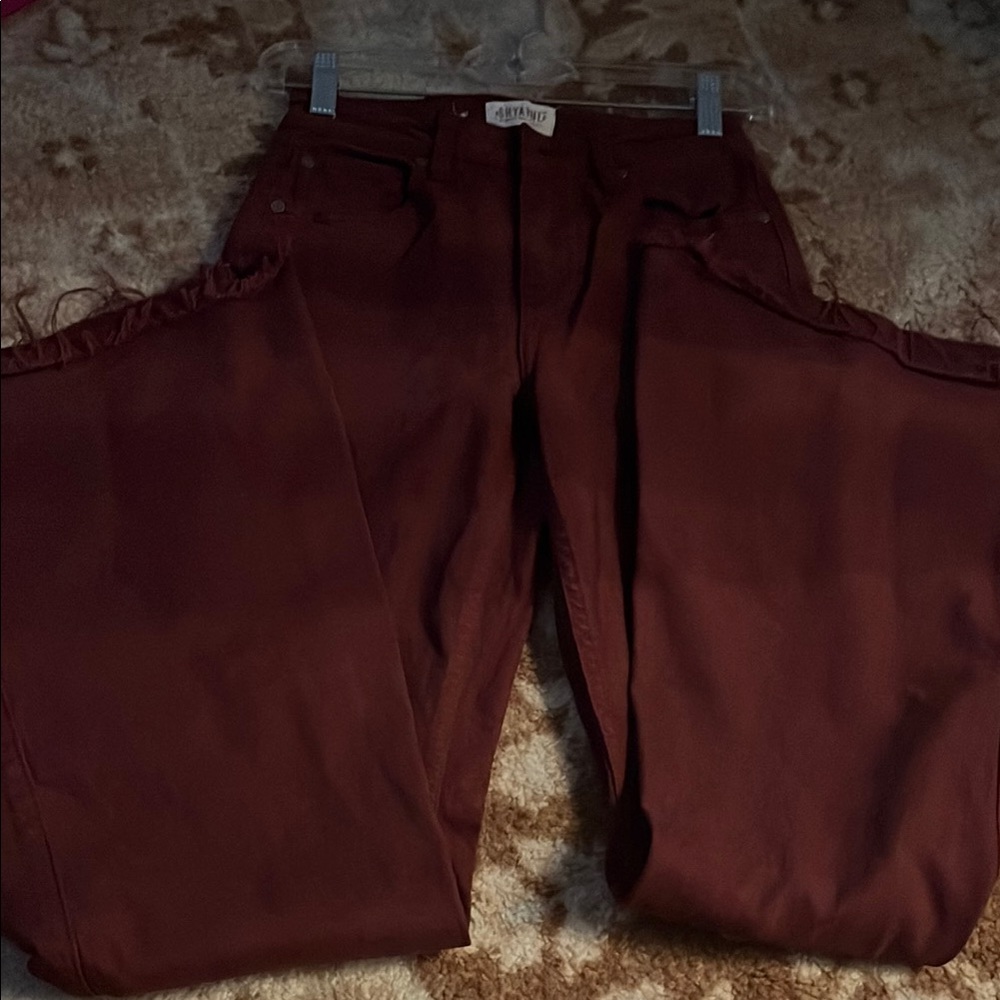 Shyanne Women's Flare Jeans - Deep Burgundy